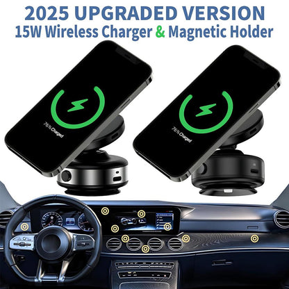 WirMagneticeless Car Charger Mount - Fast Charging and Secure Hold