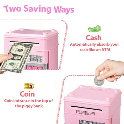 Piggy Bank for Boys, Electronic Piggy Banks Password Money Saving Box Gifts for 11 Year Old Boy Money Bank Toy Birthday Gifts for Boys Girls Kids Safe Cash Coin Can