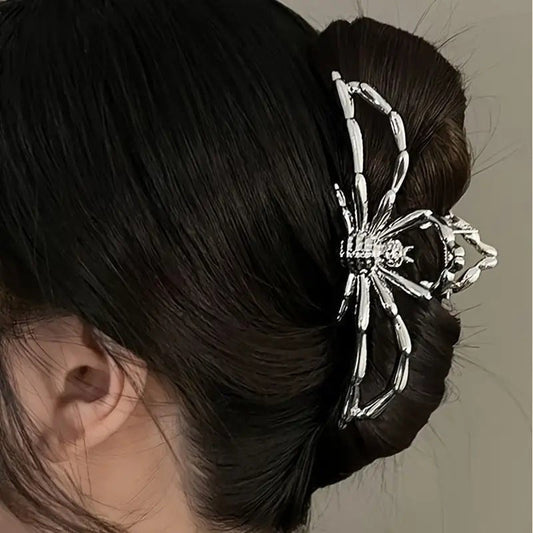 Metal Spider Large Shark Clip Fashion Ponytail Hair Claw