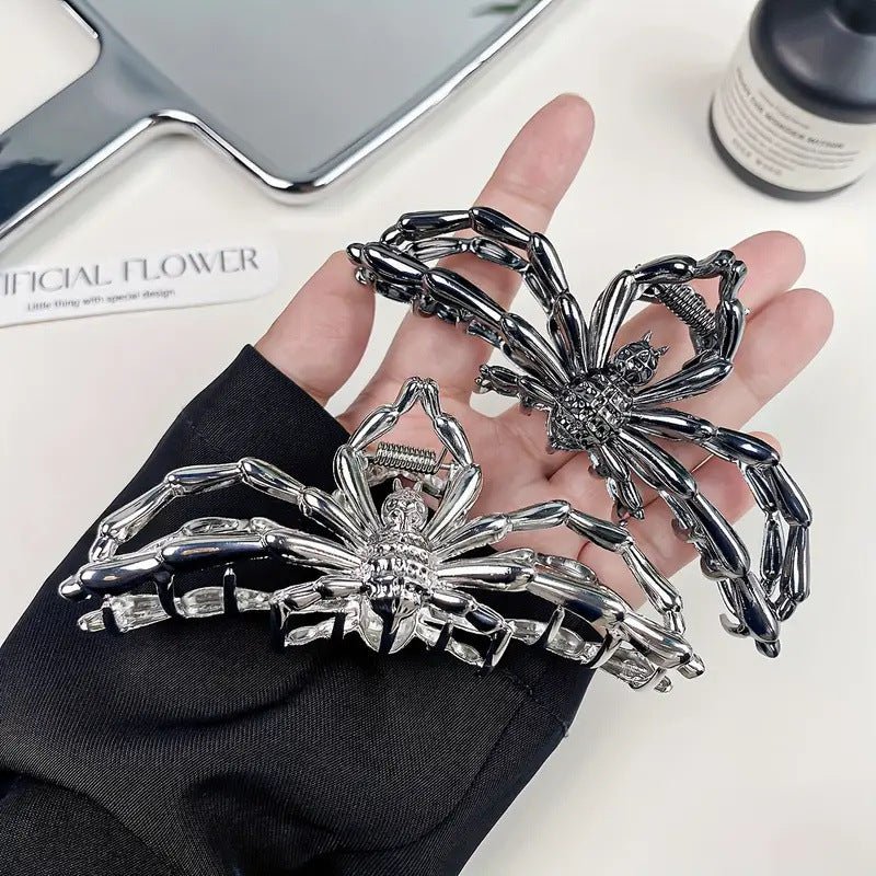 Metal Spider Large Shark Clip Fashion Ponytail Hair Claw