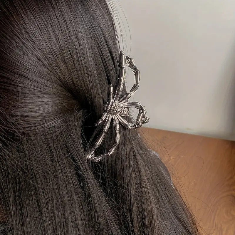 Metal Spider Large Shark Clip Fashion Ponytail Hair Claw