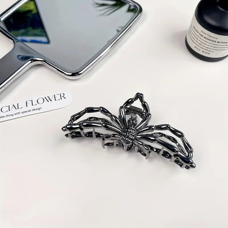 Metal Spider Large Shark Clip Fashion Ponytail Hair Claw