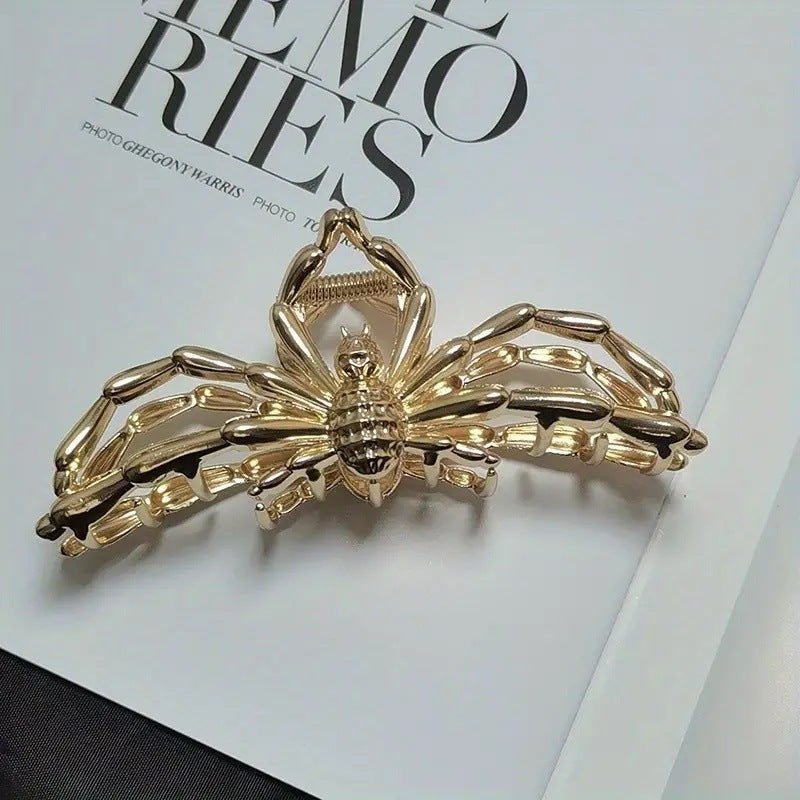 Metal Spider Large Shark Clip Fashion Ponytail Hair Claw